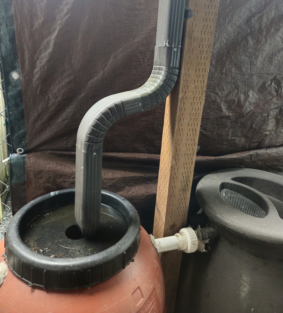 Rain Barrel pipe in